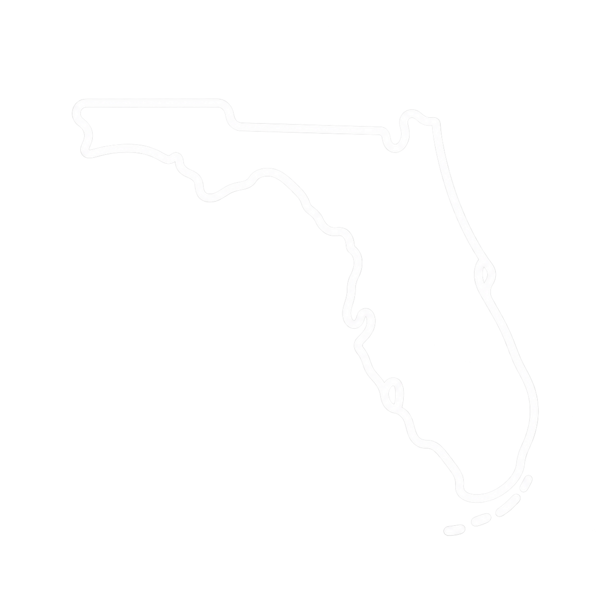 Outline map of Florida