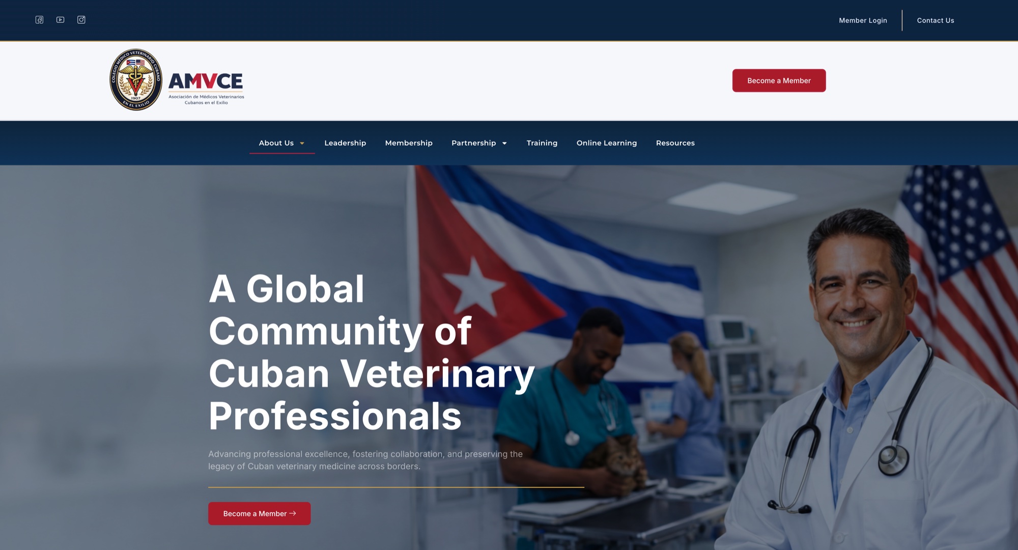 AMVCE veterinary association homepage